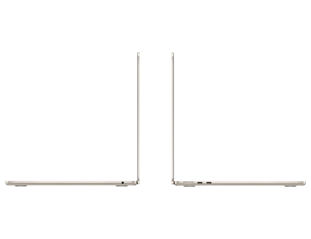 Apple MacBook Air 13 2022, M2 (8c CPU, 10c GPU), RAM 16 ГБ, SSD 1 ТБ, Apple graphics 10-core, macOS, английская раcкладка (KB-US), Starlight (Сияющая звезда), Z15Z0000D — изображение 4