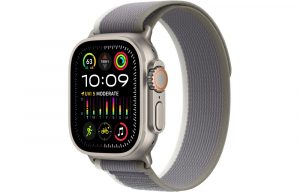 Apple Watch Ultra 2, 49 мм, корпус из титана, цвет ремешка Green/Gray, Trail Loop, размер M/L 145-220мм
