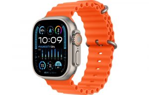 Apple Watch Ultra 2, 49 мм, корпус из титана, цвет ремешка Orange, Ocean Band