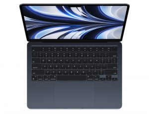 Apple MacBook Air 13 2022, M2 (8c CPU, 10c GPU), RAM 16 ГБ, SSD 512 ГБ, Apple graphics 10-core, macOS, английская раcкладка (KB-US), Midnight (Тёмная ночь), Z1610006X, Z16100143