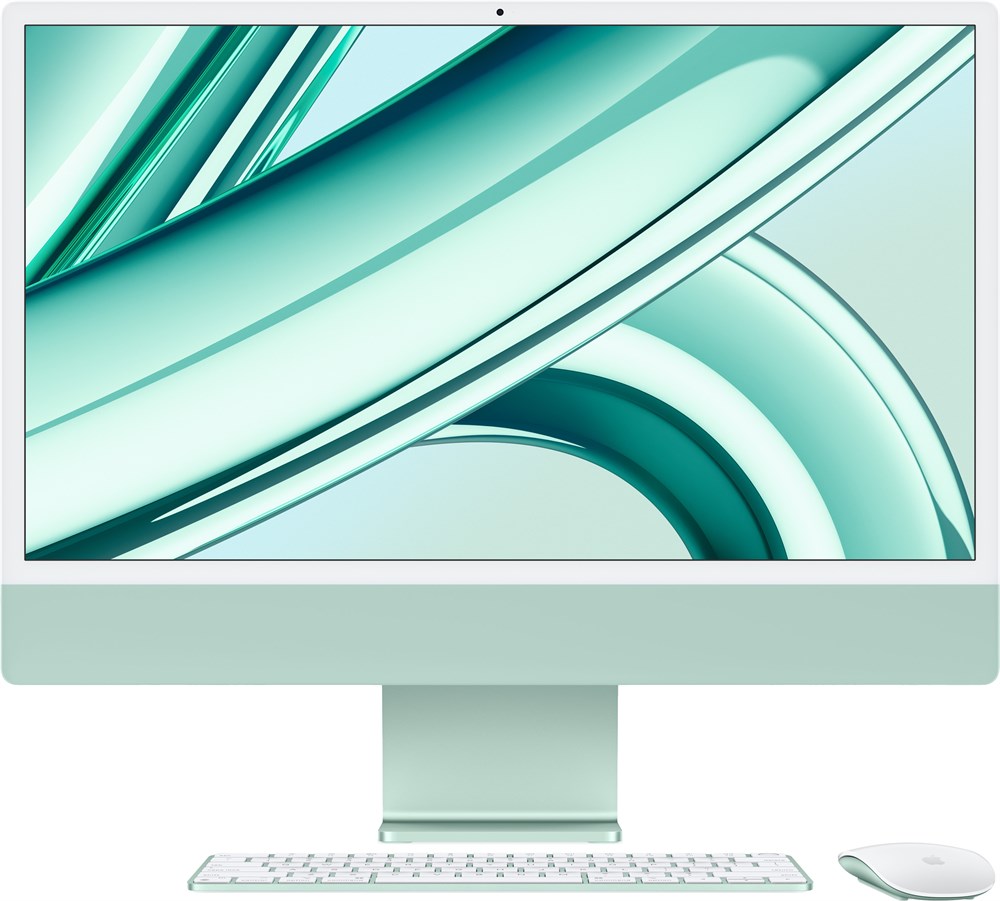 Apple iMac 24 2023, M3 (8c CPU, 10c GPU), RAM 8 ГБ, SSD 256 ГБ, английская раcкладка (KB-US), Green (Зелёный), MQRN3**/A, Z19H, — изображение 2