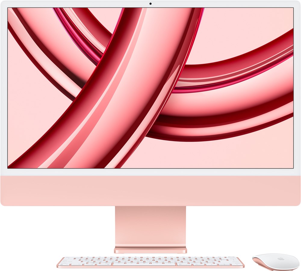 Apple iMac 24 2023, M3 (8c CPU, 10c GPU), RAM 8 ГБ, SSD 256 ГБ, английская раcкладка (KB-US), Pink (Розовый), MQRT3**/A, Z19M, — изображение 2