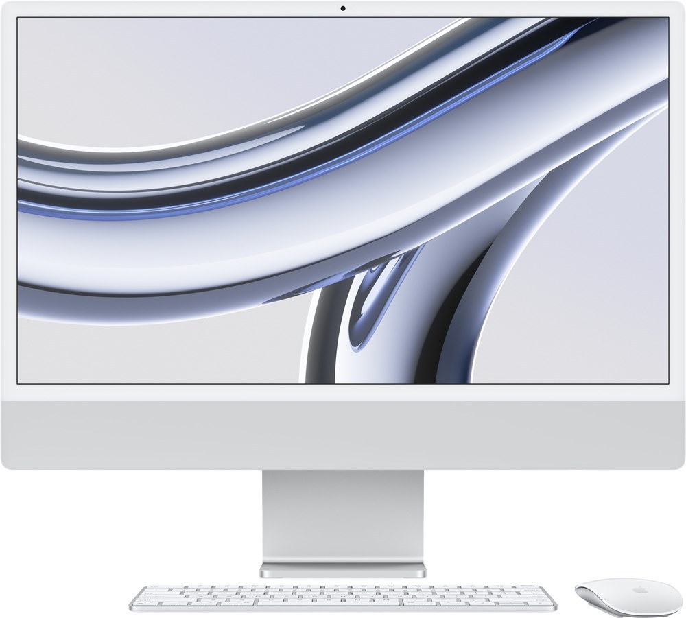 Apple iMac 24 2023, M3 (8c CPU, 10c GPU), RAM 8 ГБ, SSD 512 ГБ, русская раcкладка (KB-RS), Silver (Серебристый), MQRK3RU, Z19D000D4, Z19E000HQ — изображение 2