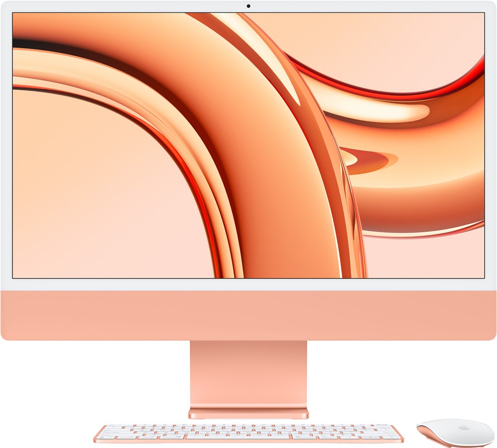 Apple iMac 24 2023, M3 (8c CPU, 10c GPU), RAM 16 ГБ, SSD 1 ТБ, английская раcкладка (KB-US), Orange (Оранжевый), Z19S00033, Z19R0019T, Z19R001KO — изображение 2