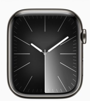 Apple Watch Series 9 45 мм, корпусс из нержавеющей стали, Графитовый MRQN3, спортивный ремешок, в цвете Soft Mint - M/L (160–210мм)