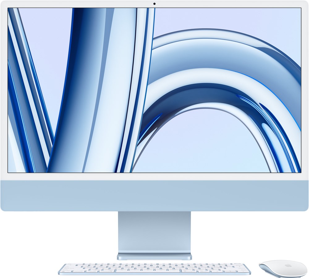 Apple iMac 24 2023, M3 (8c CPU, 8c GPU), RAM 16 ГБ, SSD 512 ГБ, русская раcкладка (KB-RS), Blue (Голубой), Z197000E4, — изображение 2