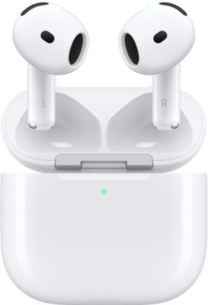 Apple Беспроводные наушники AirPods 4, (2024), (Белый), с адаптивным шумоподавлением