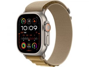 Apple Watch Ultra 2, 49 мм, Натуральный Титан корпус c Tan Alpine Loop ремешком - L (165-210 мм)