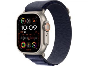 Apple Watch Ultra 2, 49 мм, Натуральный Титан корпус c Navy Alpine Loop ремешком - S (130-160 мм)