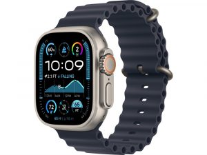 Apple Watch Ultra 2, 49 мм, Натуральный Титан корпус c Navy Ocean Band
