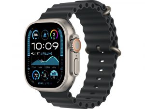 Apple Watch Ultra 2, 49 мм, Натуральный Титан корпус c Black Ocean Band