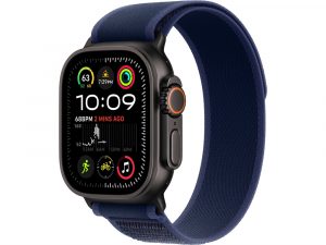 Apple Watch Ultra 2, 49 мм, Чёрный Титан корпус c Blue Trail Loop ремешком - M/L (145-220 мм)