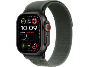 Apple Watch Ultra 2, 49 мм, Чёрный Титан корпус c Green Trail Loop ремешком - M/L (145-220 мм)