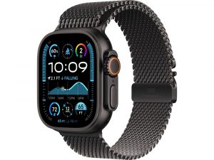 Apple Watch Ultra 2, 49 мм, Чёрный Титан корпус c Чёрный Титан с Titanium Milanese Loop ремешком - L (180-210 мм)