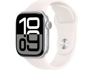 Apple Watch Series 10, 42 мм, Silver, Алюминиевый корпус с Light Blush Sport Band - M/L (150-200мм)