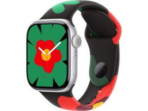 Apple Watch Series 10, 42 мм, Silver, Алюминиевый корпус с Black Unity Sport Band - Unity Bloom - S/M (130-180мм)