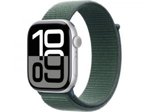 Apple Watch Series 10, 42 мм, Silver, Алюминиевый корпус с Lake Green Sport Loop