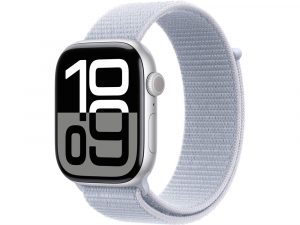 Apple Watch Series 10, 42 мм, Silver, Алюминиевый корпус с Blue Cloud Sport Loop