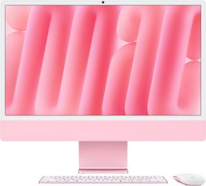 Apple iMac 24 2024, M4 (10c CPU, 10с GPU), RAM 24 ГБ, SSD 256 ГБ, английская раcкладка (KB-US), Pink (Розовый), Part Num, Standard glass