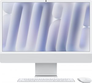 Apple iMac 24 2024, M4 (8c CPU, 8c GPU), RAM 16 ГБ, SSD 512 ГБ, английская раcкладка (KB-US), Silver (Серебристый), Part Num, Standard glass