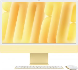 Apple iMac 24 2024, M4 (8c CPU, 8c GPU), RAM 24 ГБ, SSD 256 ГБ, английская раcкладка (KB-US), Yellow (Жёлтый), Part Num, Standard glass