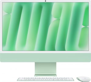 Apple iMac 24 2024, M4 (8c CPU, 8c GPU), RAM 24 ГБ, SSD 256 ГБ, английская раcкладка (KB-US), Green (Зелёный), Part Num, Standard glass
