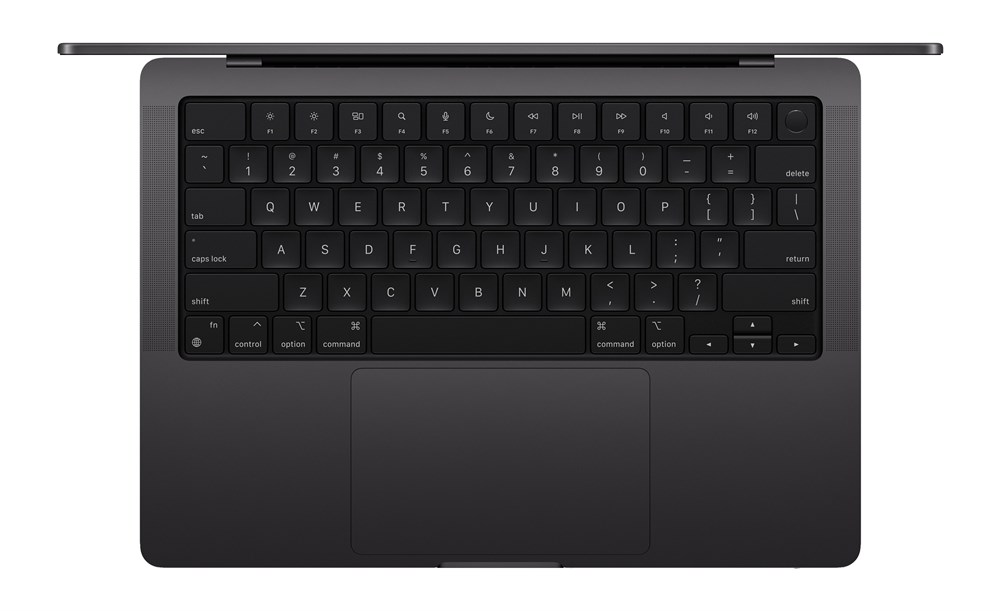 Apple MacBook Pro 14 2024, M4 (10c CPU, 10c GPU), RAM 24ГБ, SSD 2 ТБ (2048 ГБ), Space black (Чёрный космос), английская раскладка (KB-US), part num, Nano-texture display — изображение 2