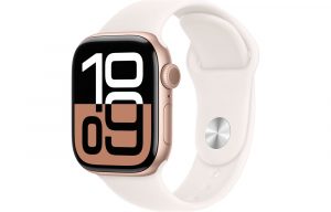 Apple Watch Series 10, 42 мм, Gold, Алюминиевый корпус с Light Blush Sport Band - S/M (130-180мм)
