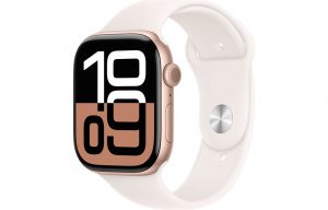 Apple Watch Series 10, 42 мм, Gold, Алюминиевый корпус с Light Blush Sport Band - M/L (150-200мм)