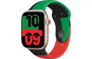 Apple Watch Series 10, 42 мм, Gold, Алюминиевый корпус с Black Unity Sport Band - S/M (130-180мм)
