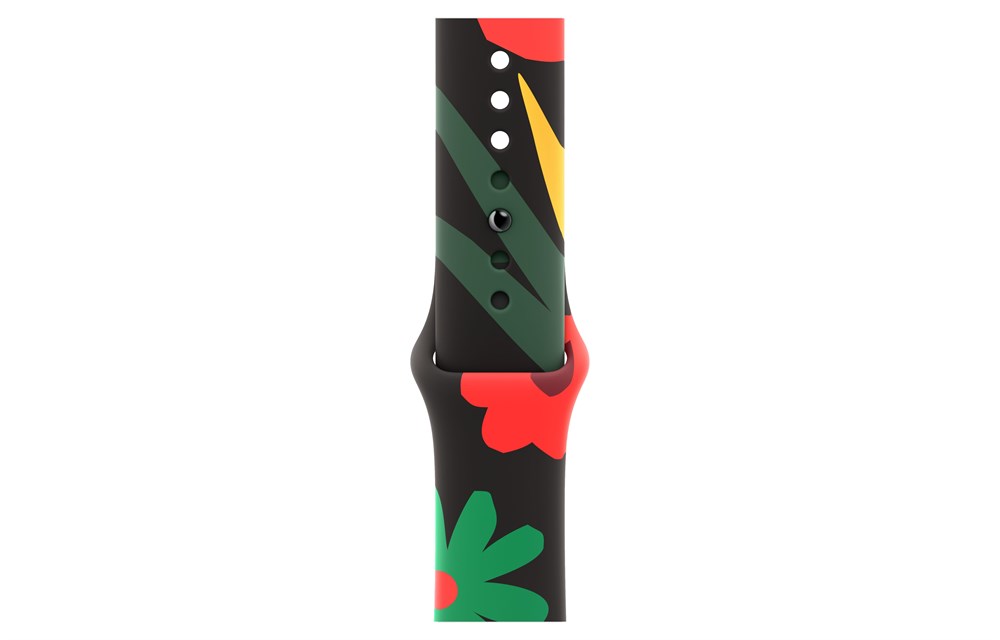 Apple Watch Series 10, 46 мм, Jet Black, Алюминиевый корпус с Black Unity Sport Band - Unity Bloom - S/M (140-190мм) — изображение 3