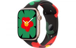 Apple Watch Series 10, 46 мм, Gold, Алюминиевый корпус с Black Unity Sport Band - Unity Bloom - M/L (160-210мм)