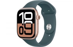 Apple Watch Series 10, 46 мм, Gold, Алюминиевый корпус с Lake Green Sport Band - M/L (160-210мм)