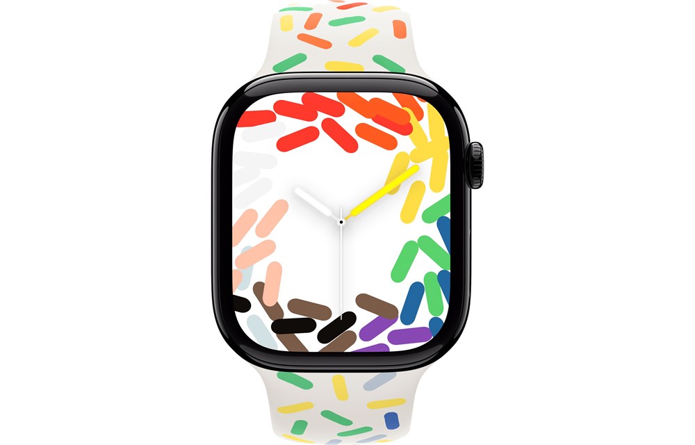 Apple Watch Series 10, 46 мм, Jet Black, Алюминиевый корпус с Pride Edition Sport Band - M/L (160-210мм) — изображение 2