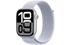 Apple Watch Series 10, 46 мм, Silver, Алюминиевый корпус с Blue Cloud Sport Loop