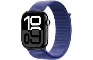 Apple Watch Series 10, 46 мм, Jet Black, Алюминиевый корпус с Ultramarine Sport Loop