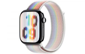 Apple Watch Series 10, 46 мм, Jet Black, Алюминиевый корпус с Pride Edition Sport Loop