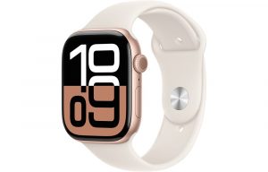 Apple Watch Series 10, 46 мм, Gold, Алюминиевый корпус с Starlight Sport Band - S/M (140-190мм)