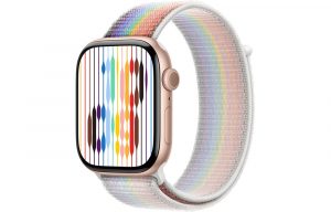 Apple Watch Series 10, 46 мм, Gold, Алюминиевый корпус с Pride Edition Sport Loop