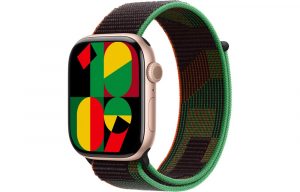 Apple Watch Series 10, 46 мм, Gold, Алюминиевый корпус с Black Unity Sport Loop
