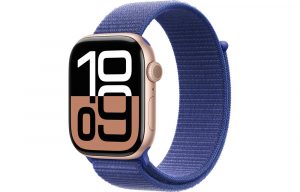 Apple Watch Series 10, 42 мм, Gold, Алюминиевый корпус с Ultramarine Sport Loop