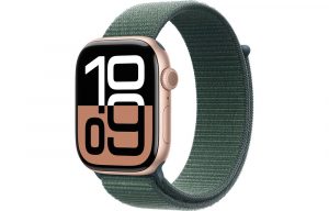 Apple Watch Series 10, 42 мм, Gold, Алюминиевый корпус с Lake Green Sport Loop