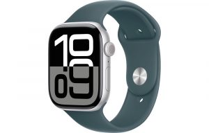 Apple Watch Series 10, 46 мм, Silver, Алюминиевый корпус с Lake Green Sport Band - M/L (160-210мм)