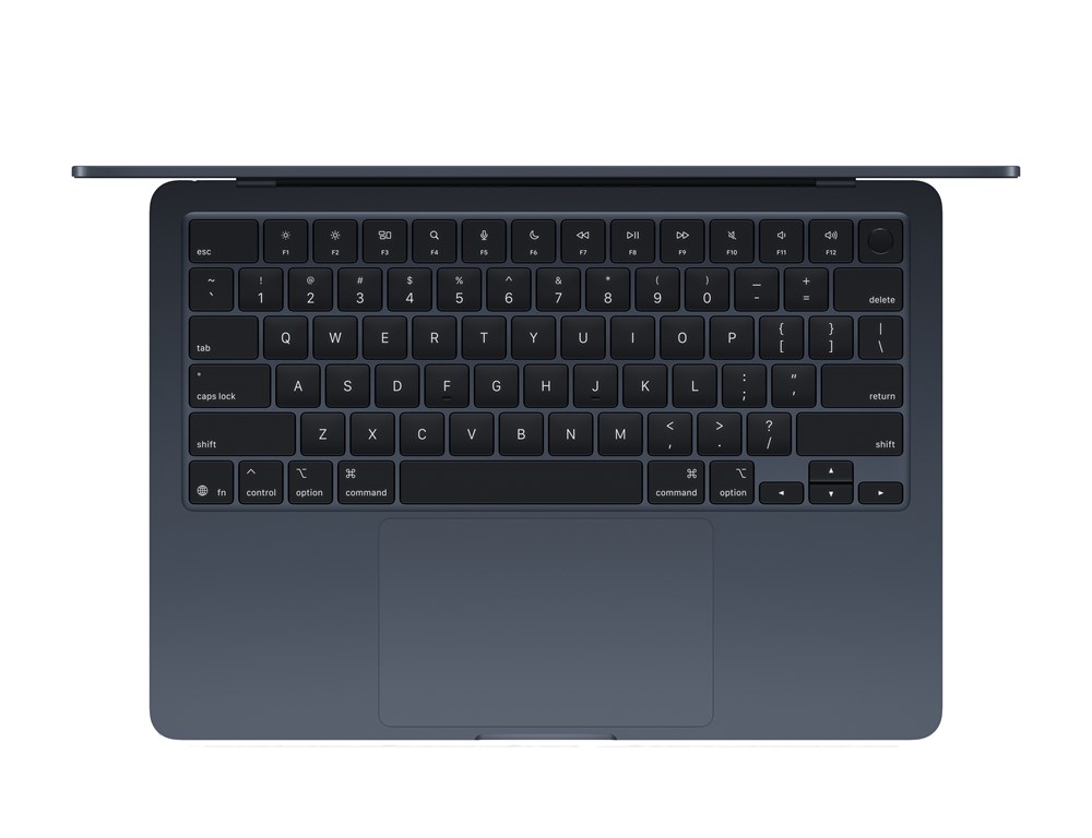 Apple MacBook Air 13, M4 (10c CPU, 10c GPU) RAM 16 ГБ, SSD 512 ГБ, Midnight (Тёмная ночь), английская раскладка (KB-US) — изображение 2