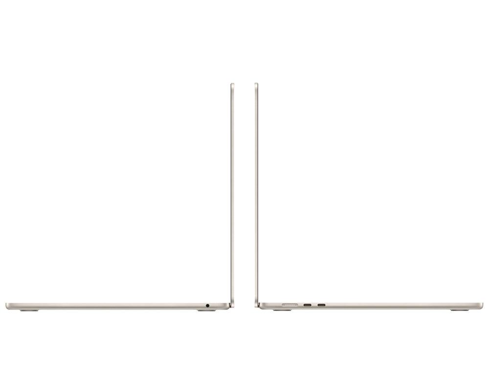 Apple MacBook Air 15, M4 (10c CPU, 10c GPU) RAM 16 ГБ, SSD 1 ТБ, Starlight (Сияющая звезда), английская раскладка (KB-US) — изображение 3