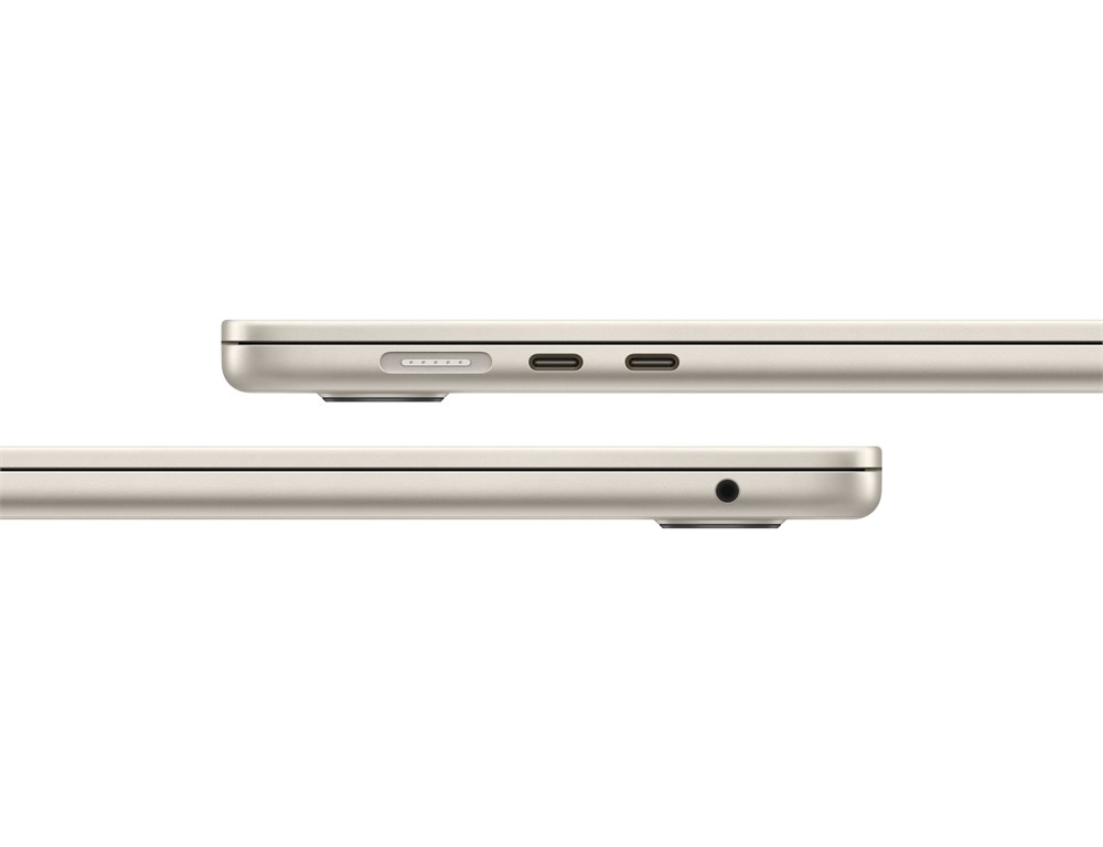 Apple MacBook Air 15, M4 (10c CPU, 10c GPU) RAM 16 ГБ, SSD 1 ТБ, Starlight (Сияющая звезда), английская раскладка (KB-US) — изображение 4