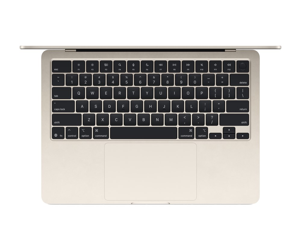 Apple MacBook Air 13, M4 (10c CPU, 10c GPU) RAM 32 ГБ, SSD 1 ТБ, Starlight (Сияющая звезда), русская раскладка (KB-RS) — изображение 2